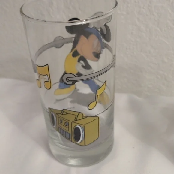 𝅺disney / other vintage Disney Mickey mouse drinking glass 12 oz - Picture 4 of 7